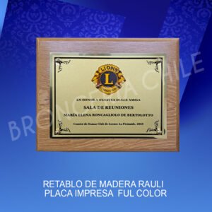 RETABLO DE MADERA RAULI <br>24x29cms